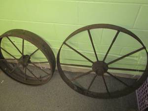 lot 472 image: (2) Vintage Wheels See Photos ...