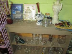 lot 480 image: (3) Shelves Worth of Glassware, Con...