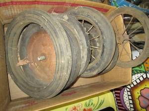 lot 491 image: Box of Vintage Wheels See Photos...