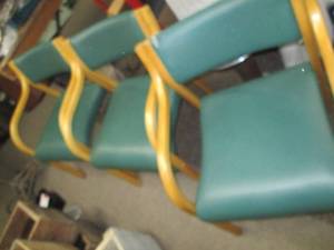 lot 551 image: (3) Wood Dining Chairs Good Shape...