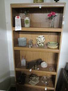 lot 21 image: Wood Shelf Not Including Contents...