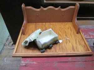 lot 36 image: Heavy Duty Wood Shelf (25 X 18.5 ...