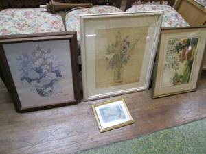 lot 63 image: (4) Wall Art Hangings See Photos...