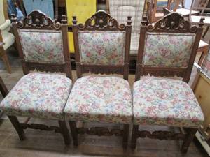 lot 66 image: (3) Vintage Chairs Great Shape R...