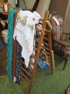 lot 90 image: Wood Clothes Drying Rack ((25 X 18...