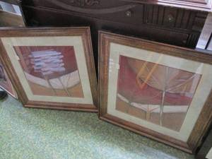 lot 123 image: (2) Framed Prints Autumn Leaves 2...