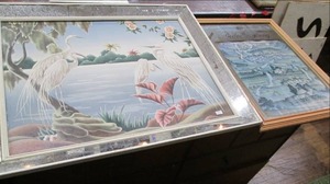 lot 145 image: Large Framed Art One Piece has a B...