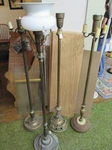lot 158 image: (4) Vintage Floor Lamps RM#5...
