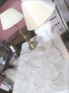 lot 173 image: (2) Table Lamps & Large Qty of Vint...