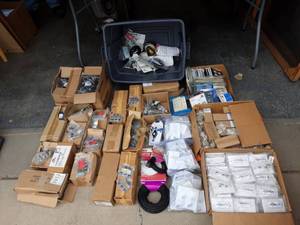 Large Lot Of Cable Installation Supplies & Hardware