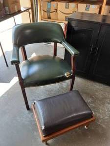 Side Arm Chair With Woven Seat
