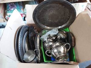 Box Of Silver Plate Misc.