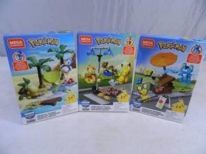 3 New Pokemo Mega Construx Block Sets
