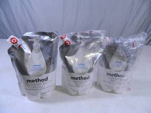 3 New Large Method Gel Hand Wash Refills