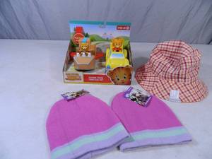 New Daniel Tiger Toy Set and 3 New Kids Hats