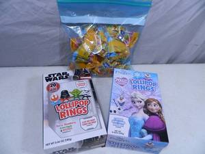 New Super Cute Individually Wrapped Decorated Lollipop Rings