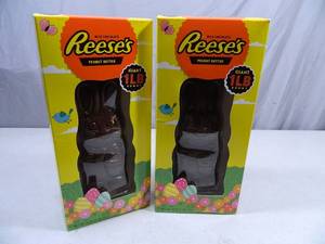 2 New Giant 1 lb Reese Bunnies
