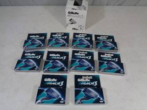 10 New Boxes of Gillette Mach 3 Razor Cartidges