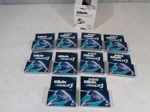 10 New Boxes of Gillette Mach 3 Razor Cartidges