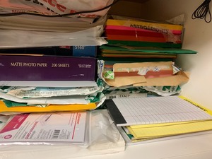 lot 77 image: Lot of Office Paper and Misc Supplies