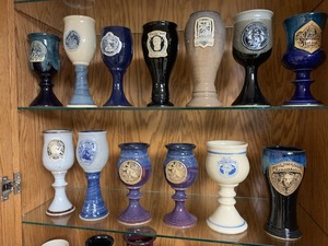 lot 56 image: Large Lot of Pottery Renaissance Mugs