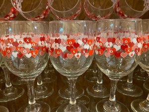 lot 99 image: Lot of Valentine Themed Stemware