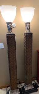 lot 124 image: Pair of Elephant Themed Floor Lamps