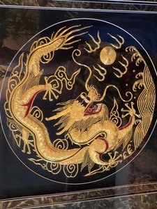 lot 127 image: Framed Artwork- Dragon