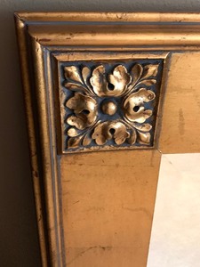lot 125 image: Decorative Gold Wall Mirror