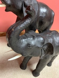 lot 143 image: Two Elephant Figurines