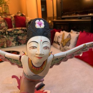 lot 226 image: Wooden Winged Figurines