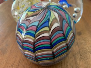 lot 13 image: Lot of Three Decorative Art Glass Paperweights