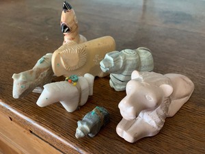 lot 15 image: Lot of Carved Fetishes