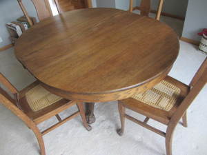 Antique Oak Table & Chairs