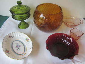 Pink Depression & Amber Glass