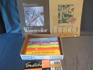 Sketch Box, Oil Crayons, Charcoal, Paper