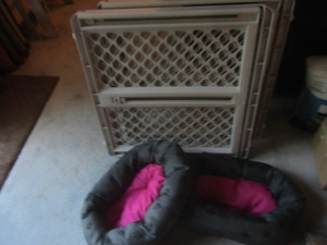 Doggie Beds, Gates, Kennels