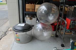 Lot of (3) Gumball Dispenser Heads $.25