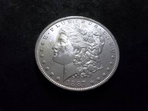 1887 O Morgan Silver Dollar