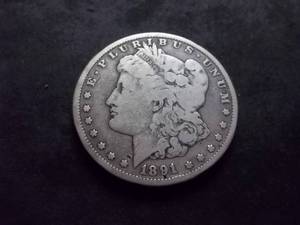 1891 CC Morgan Silver Dollar