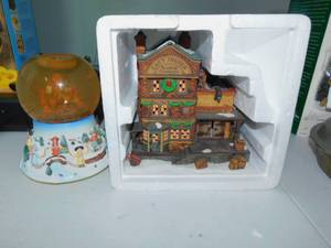 Holiday Snow Globe and Village