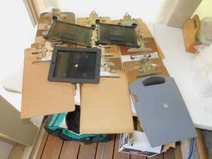 Lot of Clipboards and 3 iPad Cases