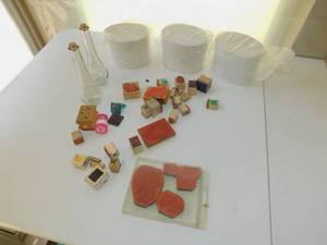 Lot of Stamps, Boxes and Vases