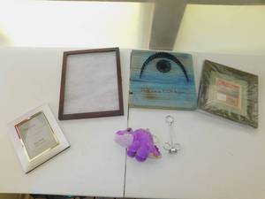 Lot of Frames, Jewelry Box, and Art Piece