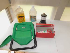 Cooler Seat, Mouse Bait and Tiki Fuel