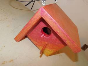 Red Wooden Birdhouse