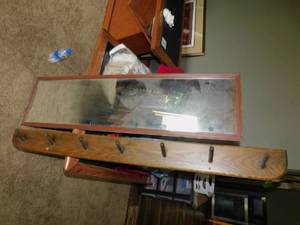 Mirror  Wooden Coat Rack