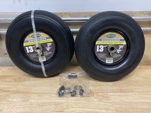lot 41 image: FARM & RANCH 13 in. No Flat Wheelbarrow Replacement Wheel (2-Pack)