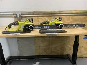lot 45 image: RYOBI Lot of two-  16 in. 13 Amp Electric Chainsaw