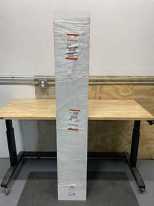 lot 48 image: RUBBERMAID 12 in. x 72 in. White Laminated Wood Shelf